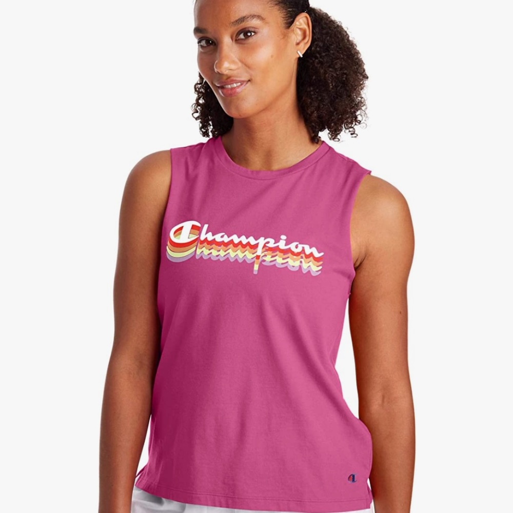 Champion Woman's Muscle Shirt, Size S, pink